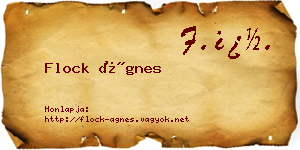 Flock Ágnes névjegykártya