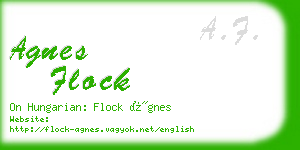 agnes flock business card